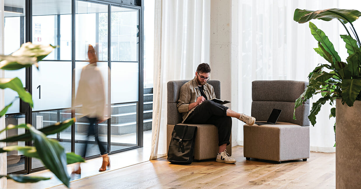 Konfurb Star collaborative seating - neutral colour palette