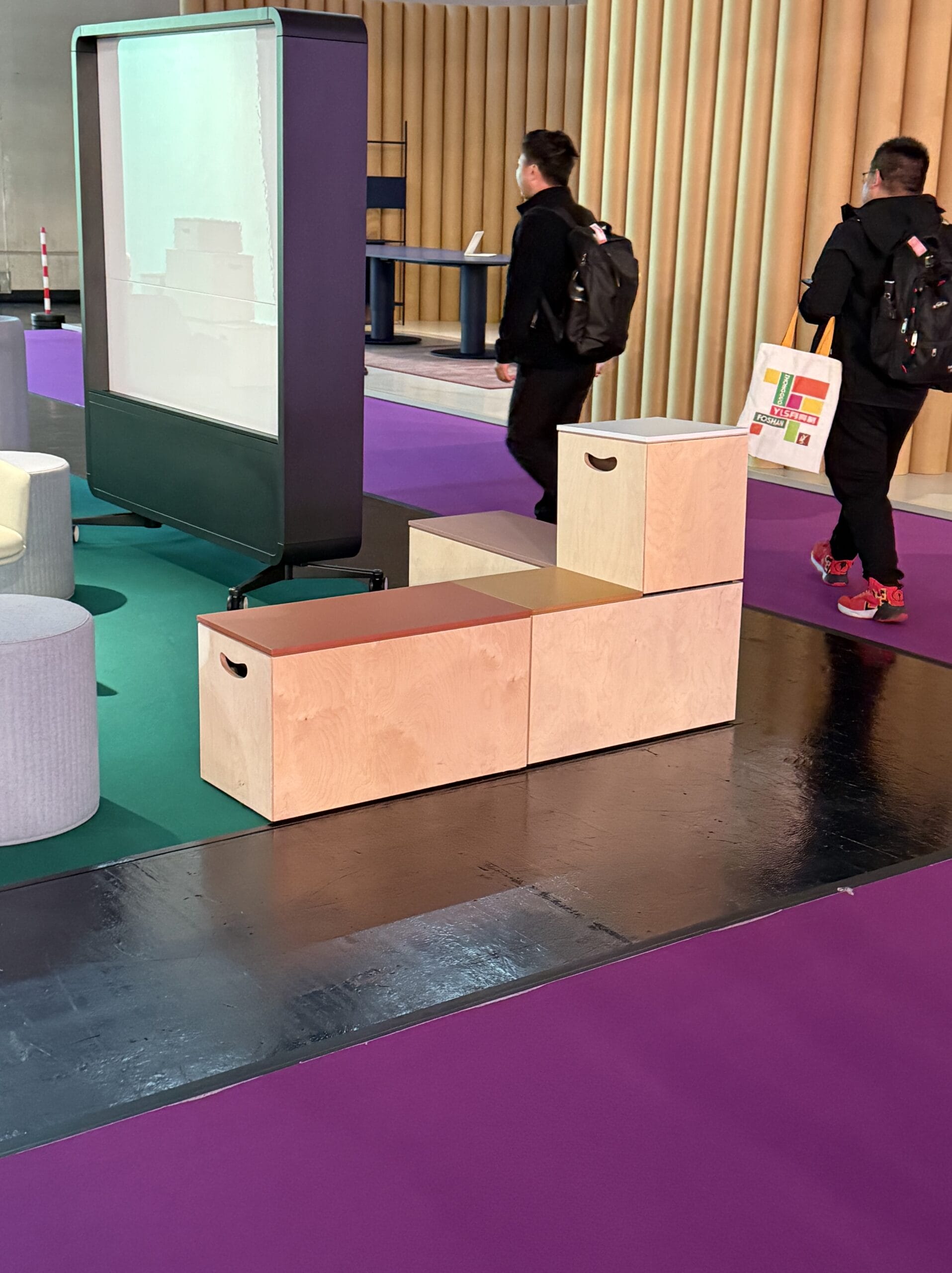 bleacher style seating at orgatec 2024