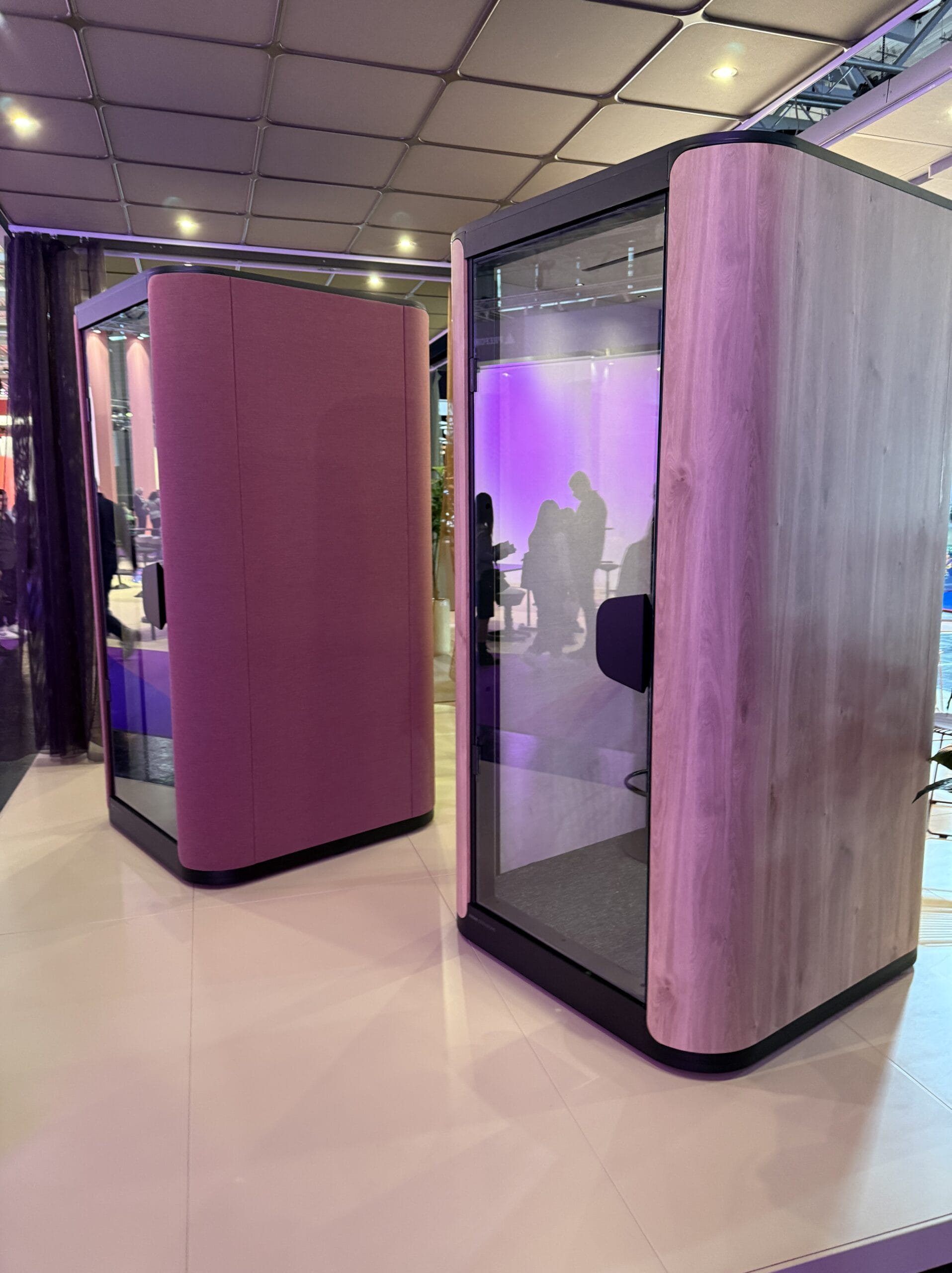 wooden office booths at orgatec 2024