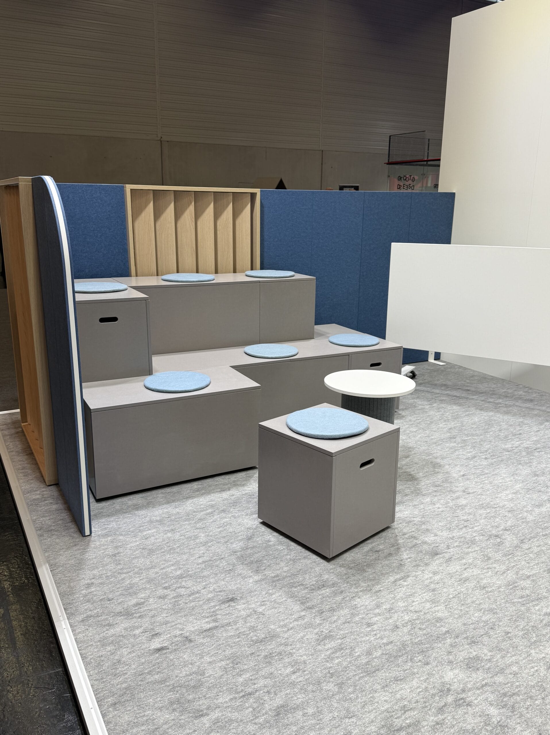 bleacher style seating at orgatec 2024