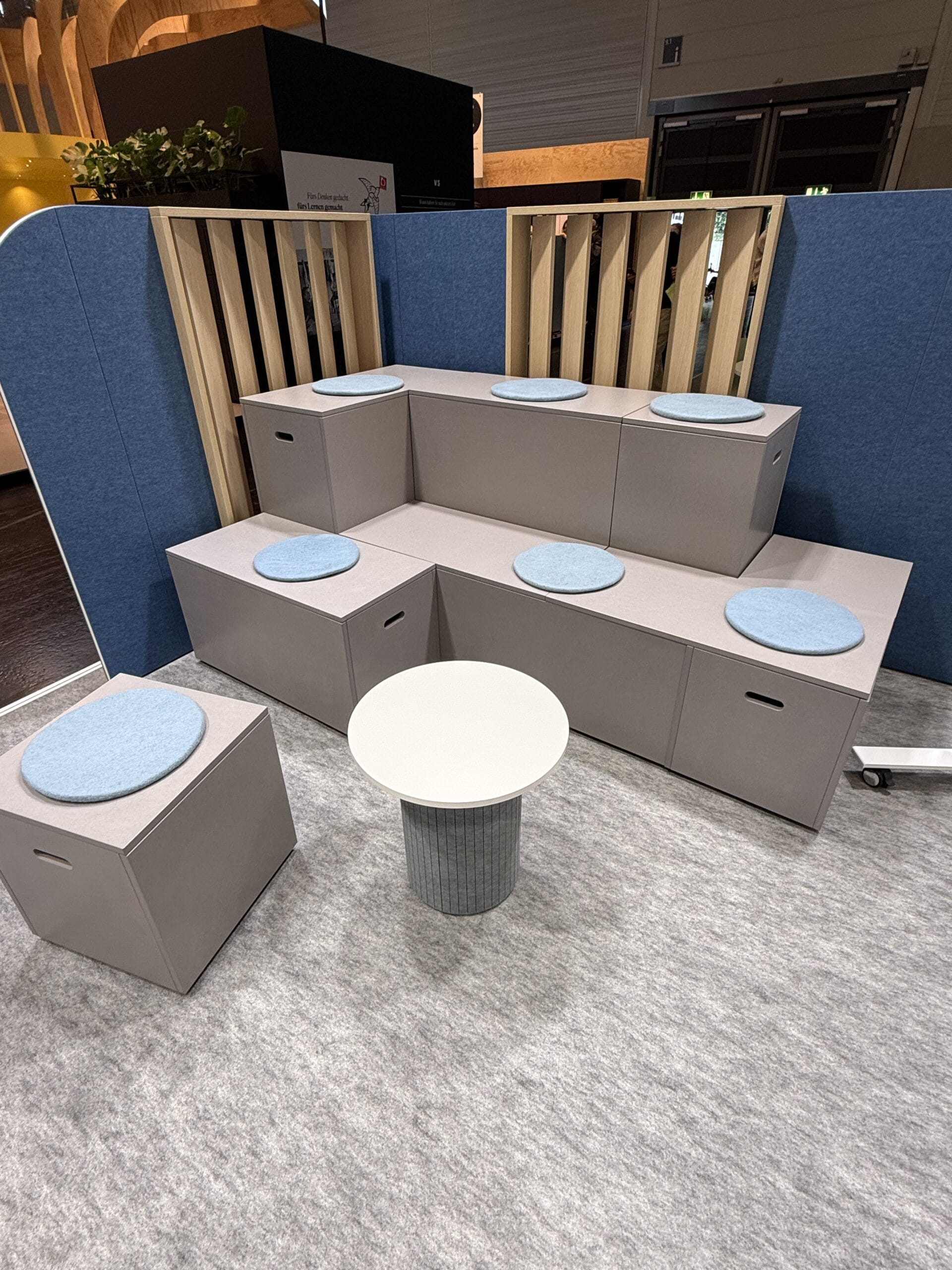 bleacher style seating at orgatec 2024